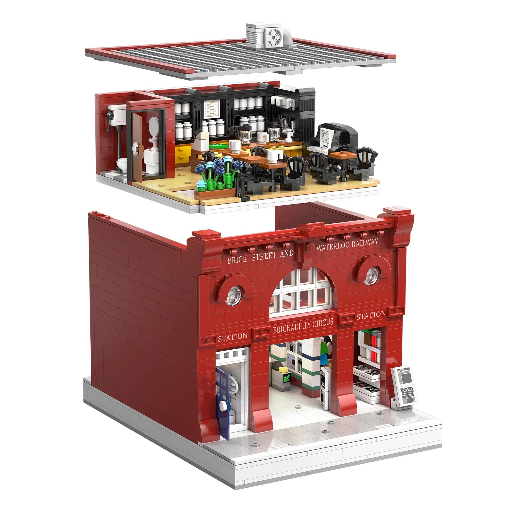 CaDA London Subway Station 1836 pcs Brick Model Kit C66008W