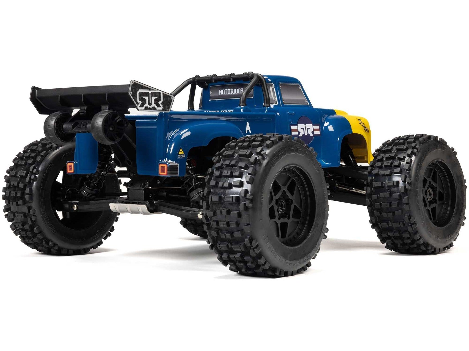 1/8 NOTORIOUS 6S V6 4X4 BLX Stunt Truck RTR - Blue C-ARA8611V6T2