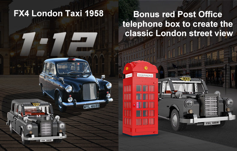 CaDA Master LEVC London Taxi 1:12 1871 Pieces Brick Model Kit C62004W