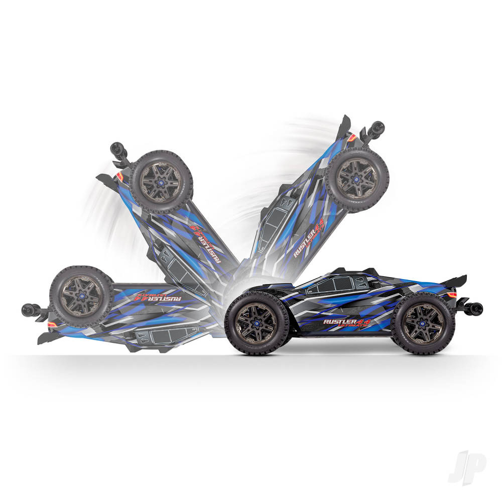 Traxxas Rustler Ultimate 4X4 VXL 1:10 4WD RTR Brushless Electric Short Cou - TRX67097-4-BLUE