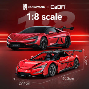 CaDA BYD Yangwang U9 Electric Super Coupé 1:8 3671 Pieces Brick Model Kit C64011W