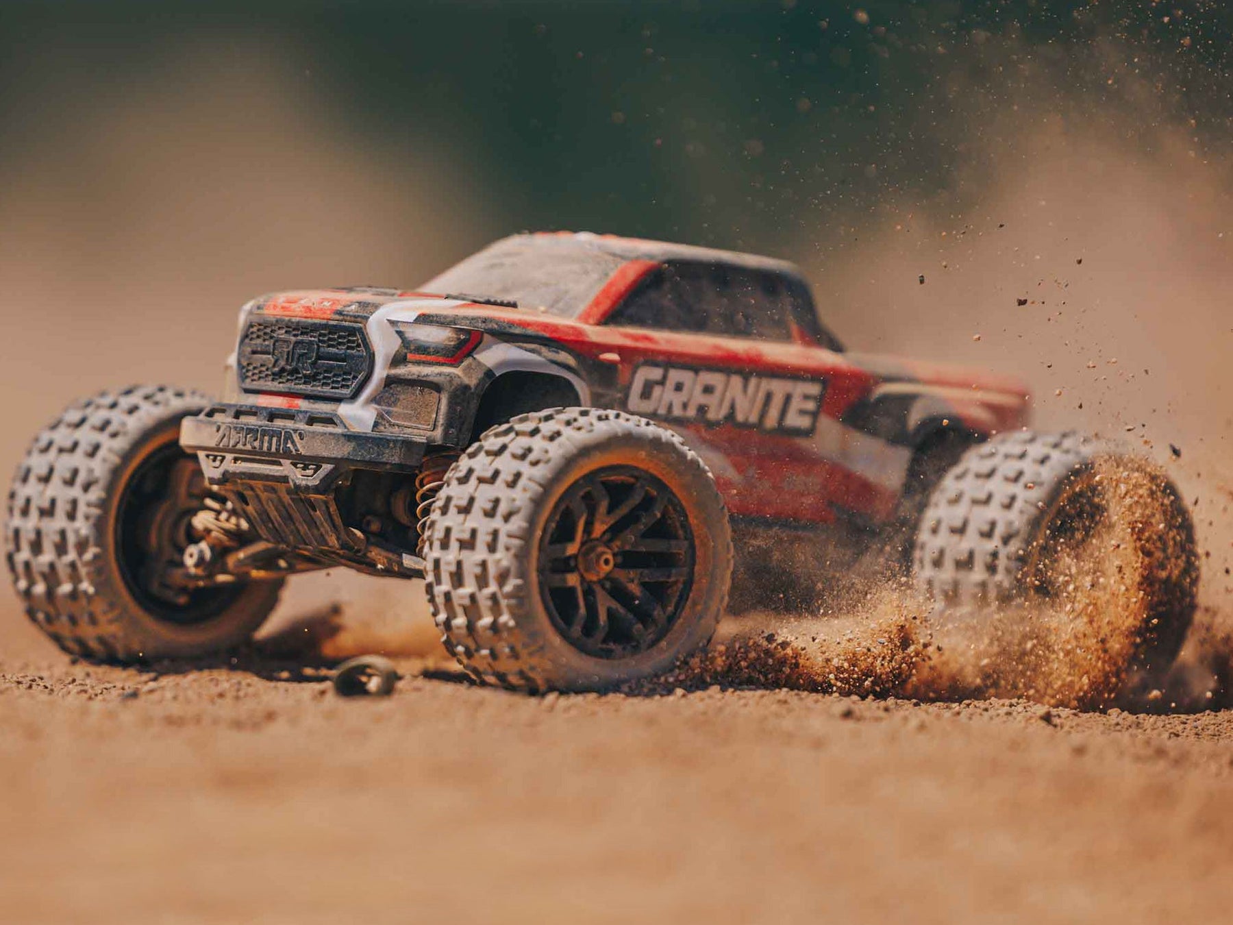Arrma 1/18 Granite Grom 4Wd Mt RTR Mega W/Lipo Batt/Usb Chg Red C-ARA2102T2
