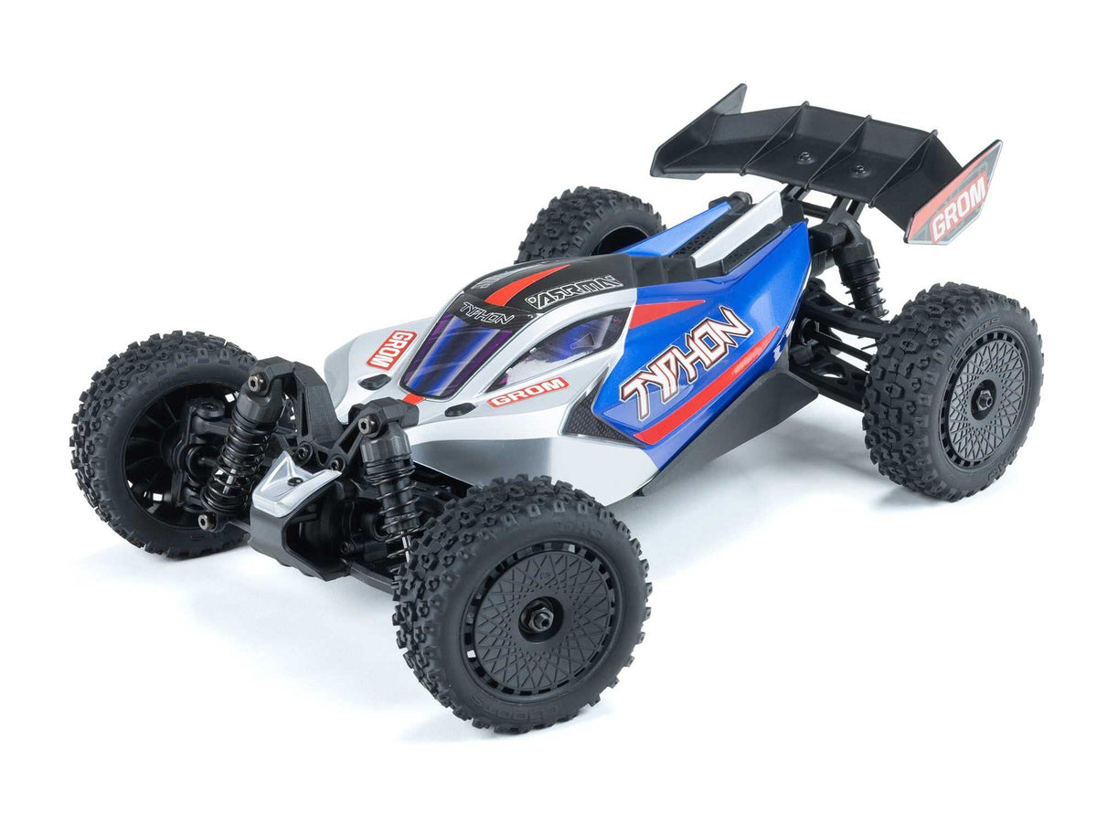 Arrma 1/18 Typhon Grom 4Wd Smart Rtr W/Lipo Batt/Usb Chg Blue/Silv C-ARA2106T1