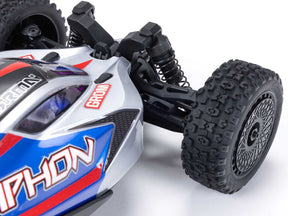 Arrma 1/18 Typhon Grom 4Wd Smart Rtr W/Lipo Batt/Usb Chg Blue/Silv C-ARA2106T1