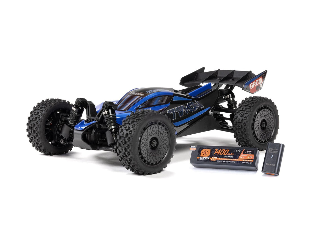 Arrma 1/18 Typhon Grom 223S Blx 4X4 With Batt/Charger Blue C-ARA2306ST2
