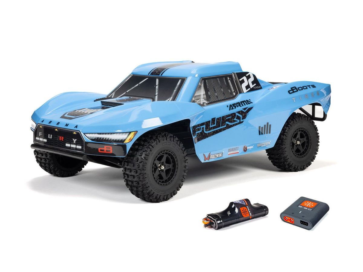 Arrma 1/10 FURY MEGA 550 4X2 SCT with Battery & Charger Blue C-ARA3221ST2