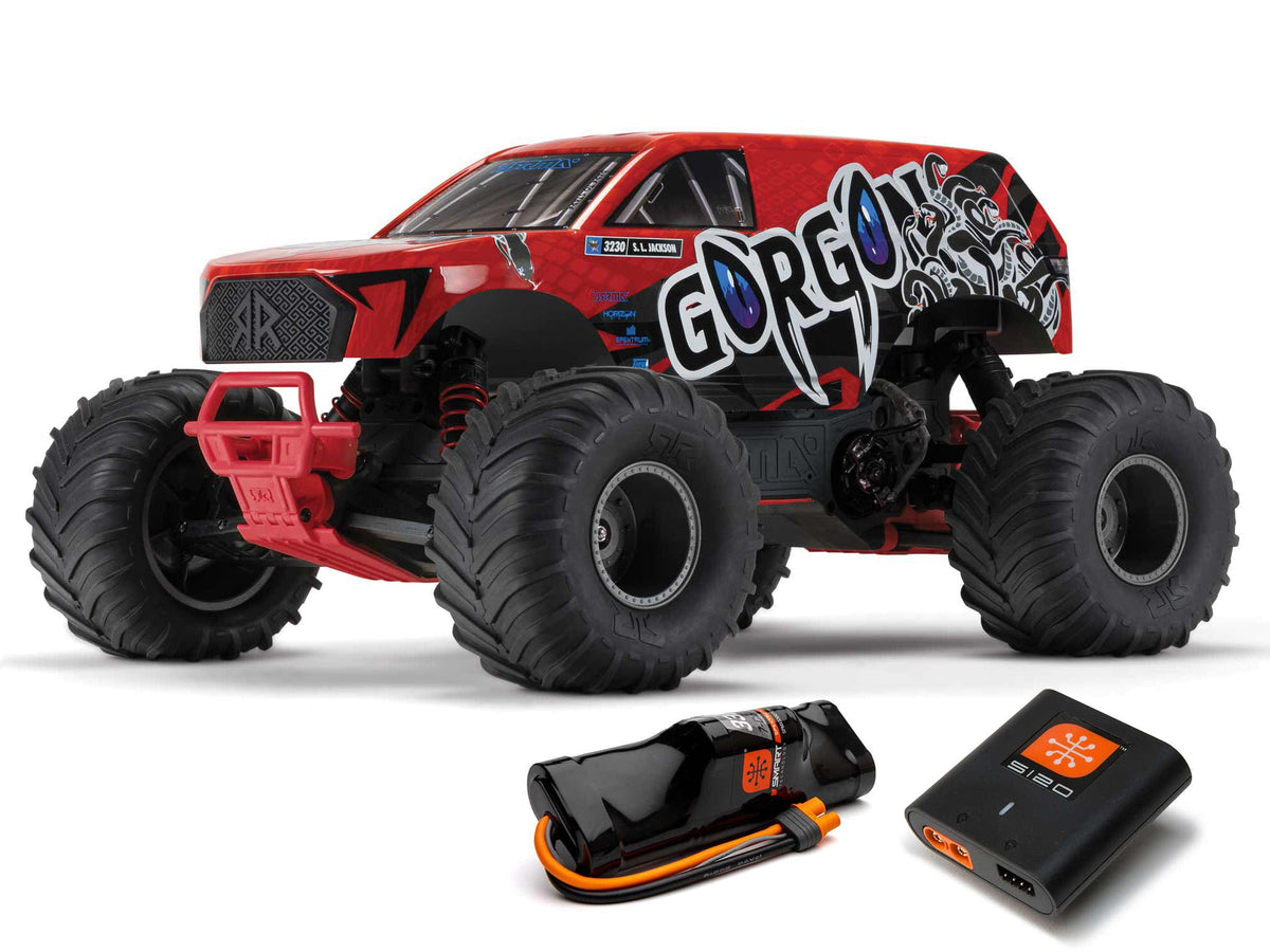 Arrma Gorgon 2Wd Mt 1/10 RTR Smart W/8.4V Batt/Usb Charger Red C-ARA3230ST2