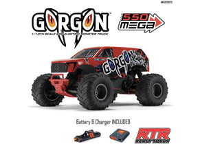Arrma Gorgon 2Wd Mt 1/10 RTR Smart W/8.4V Batt/Usb Charger Red C-ARA3230ST2