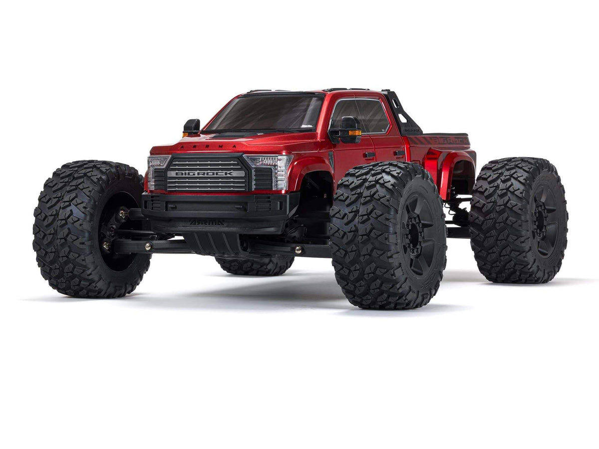 Arrma 1/7 BIG ROCK 6S 4x4 BLX Monster Truck RTR, Red C-ARA7612T2