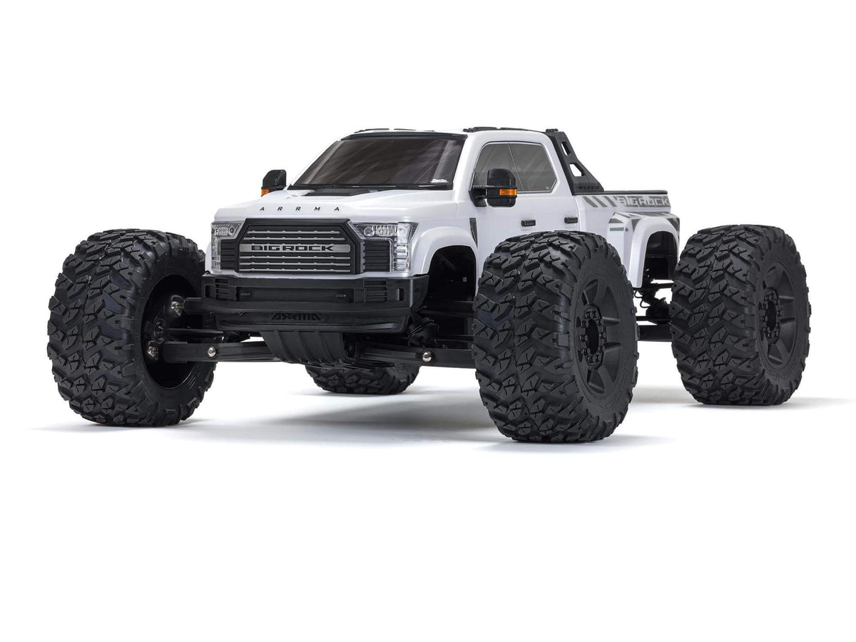 Arrma 1/7 Big Rock 6S 4X4 Blx Monster Truck RTR, White C-ARA7612T3