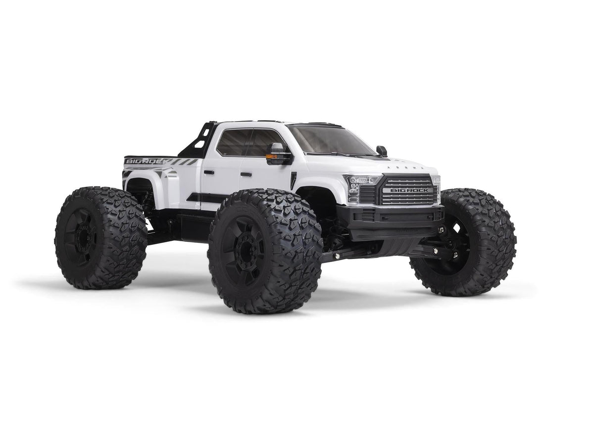 Arrma 1/7 Big Rock 6S 4X4 Blx Monster Truck RTR, White C-ARA7612T3