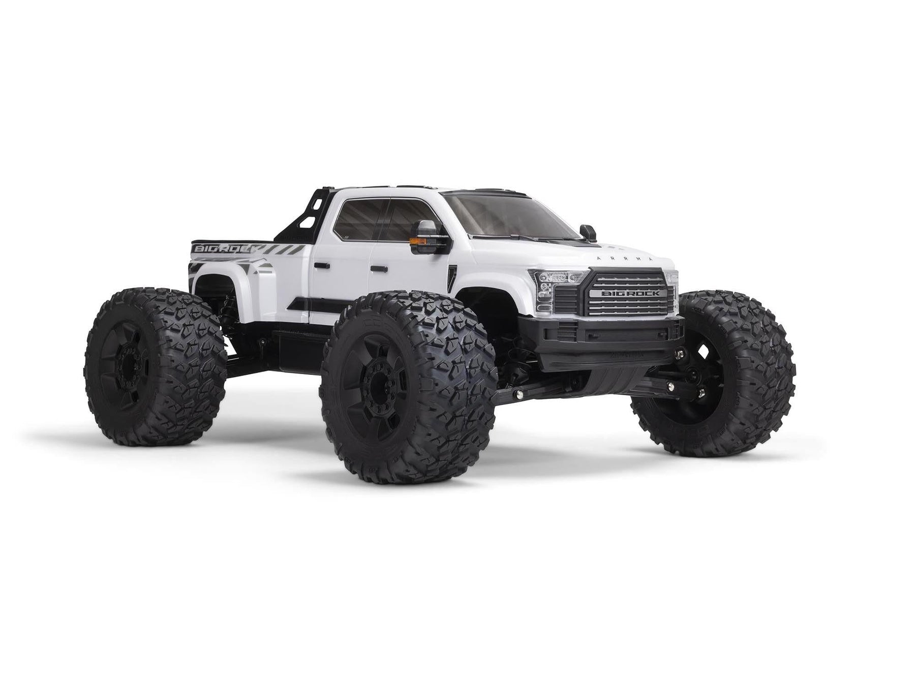Arrma 1/7 Big Rock 6S 4X4 Blx Monster Truck RTR, White C-ARA7612T3
