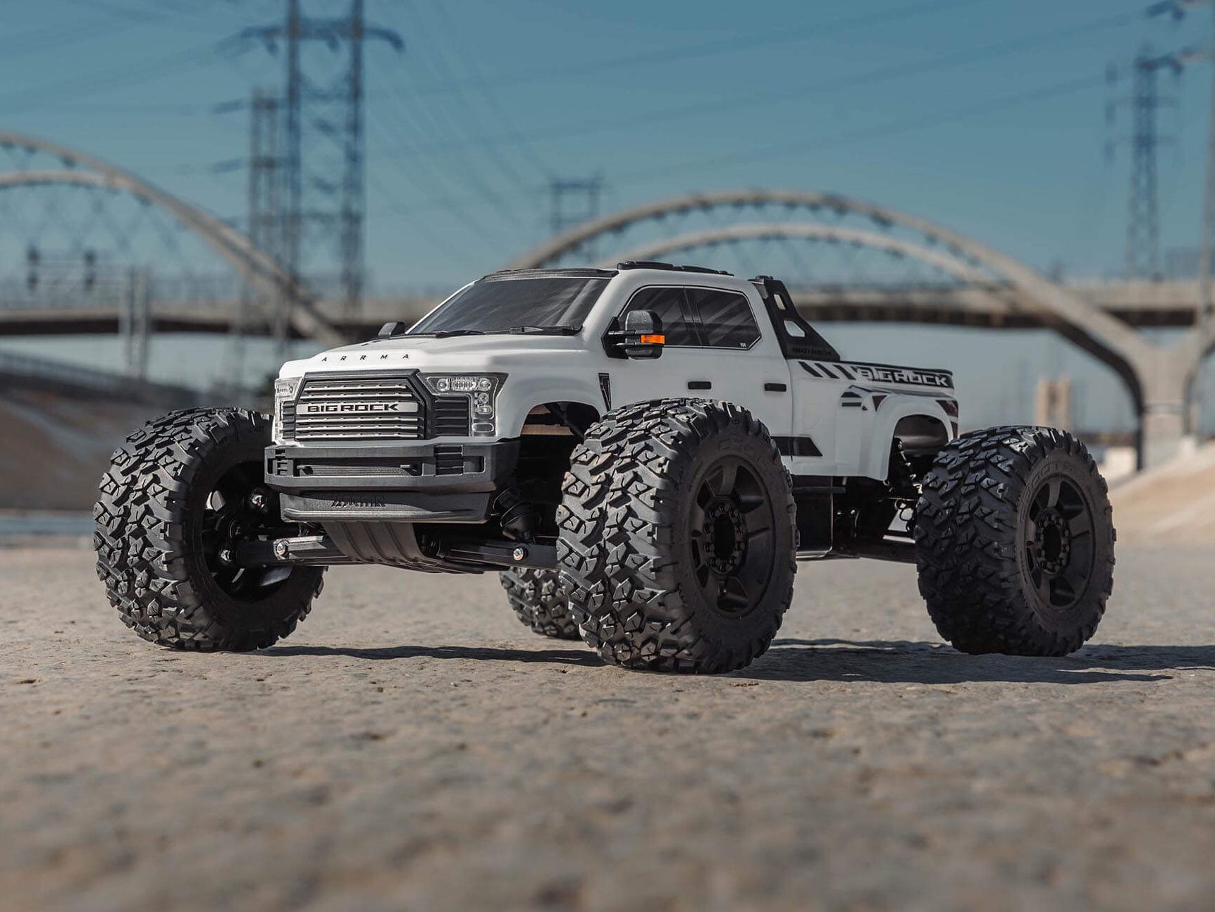 Arrma 1/7 Big Rock 6S 4X4 Blx Monster Truck RTR, White C-ARA7612T3