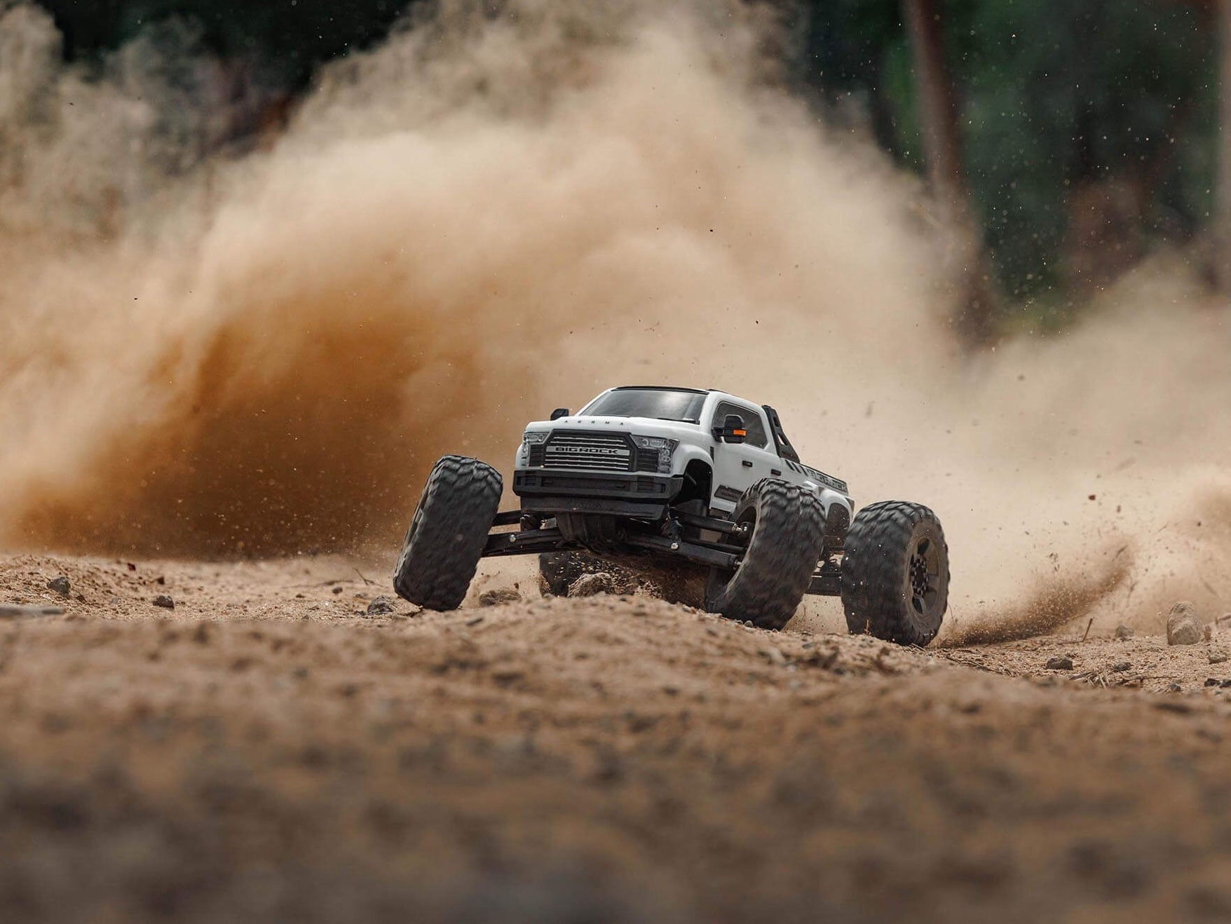 Arrma 1/7 Big Rock 6S 4X4 Blx Monster Truck RTR, White C-ARA7612T3