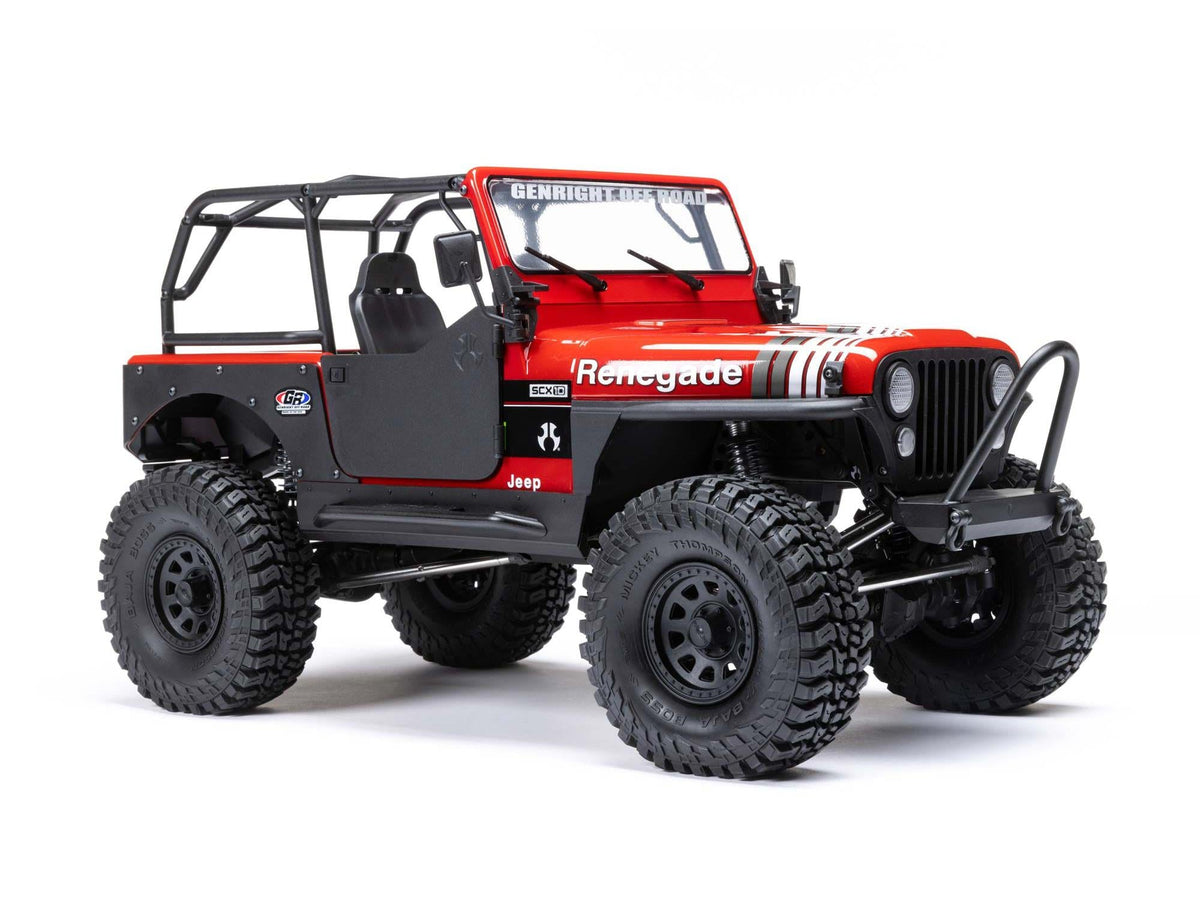 1/10 SCX10 III Jeep CJ-7 4WD Brushed RTR, Red C-AXI03008T1