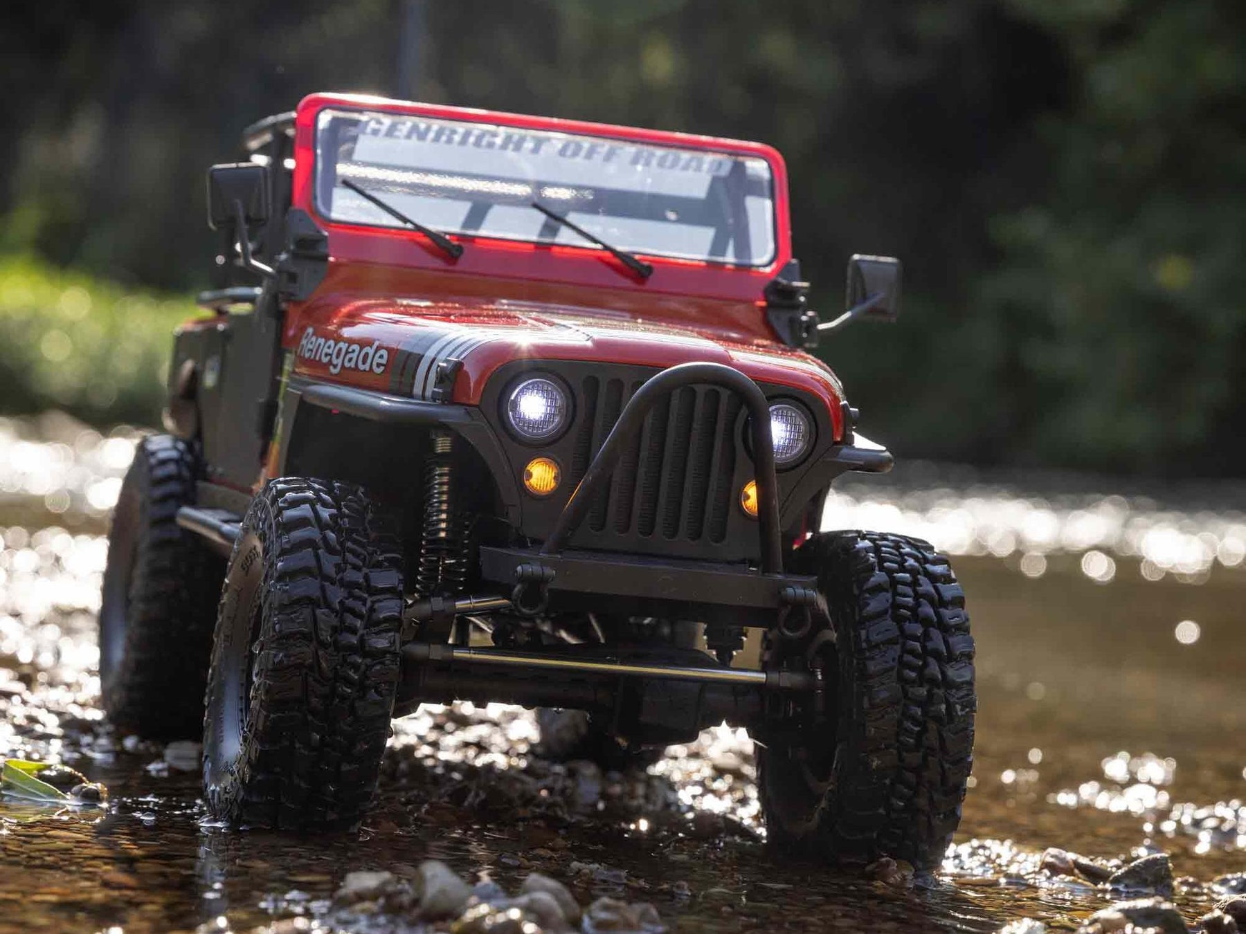 1/10 SCX10 III Jeep CJ-7 4WD Brushed RTR, Red C-AXI03008T1