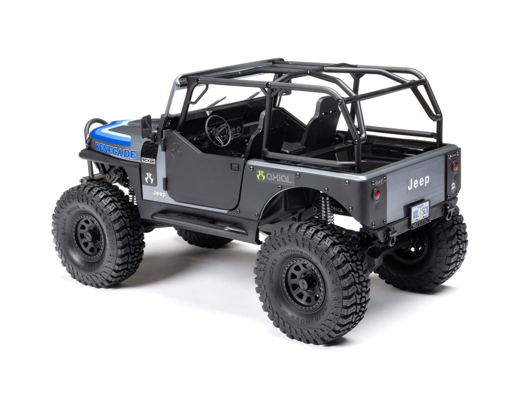 1/10 SCX10 III Jeep CJ-7 4WD Brushed RTR, Grey C-AXI03008T2