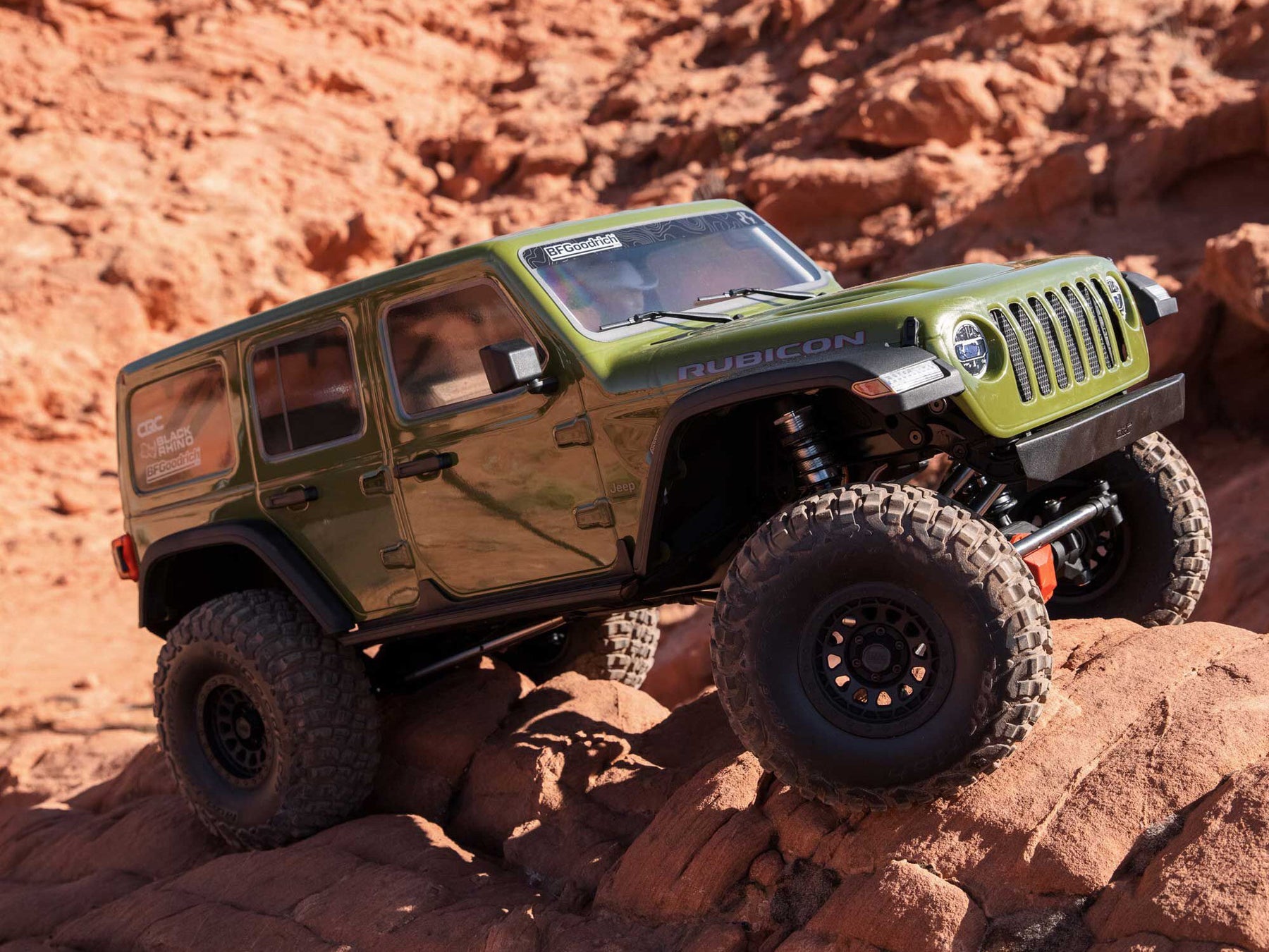 Axial 1/6 Scx6 Jeep Jlu Wrangler 4Wd Rock Crawler Rtr: Green C-AXI05000T1