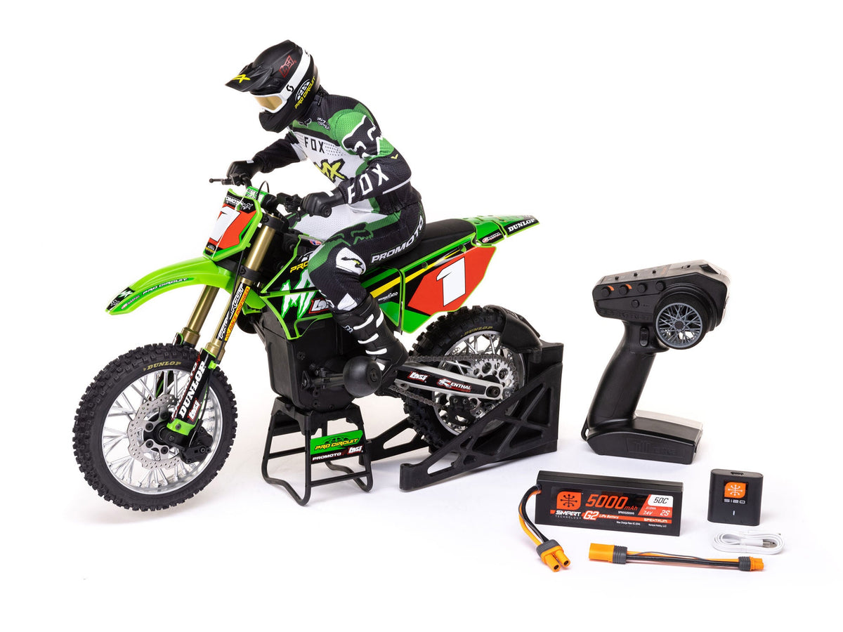 Losi 1/4 Promoto-Mx Motorcycle RTR With Battery And Charger, Pro C-LOS06002