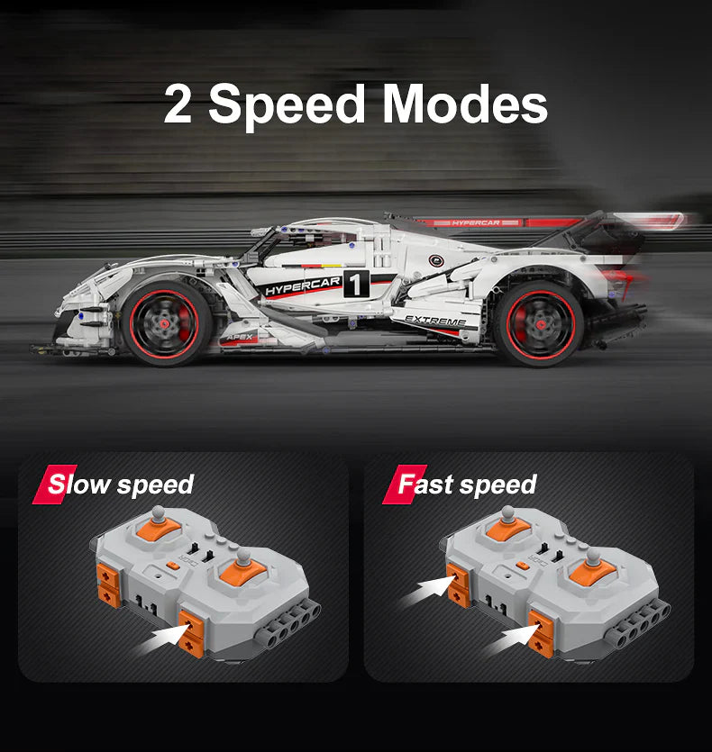 CaDA Master Helios V12 Hypercar - RC Control - 1:8 4449 Pieces Brick Model Kit C61053W