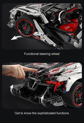 CaDA Master Helios V12 Hypercar - RC Control - 1:8 4449 Pieces Brick Model Kit C61053W