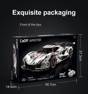 CaDA Master Helios V12 Hypercar - RC Control - 1:8 4449 Pieces Brick Model Kit C61053W