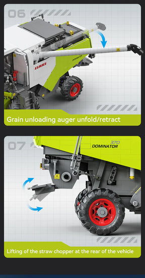 CaDA Master CLAAS Dominator 370 Combine Harvester - RC Control - 1:17 4567 Pieces Brick Model Kit C61508W