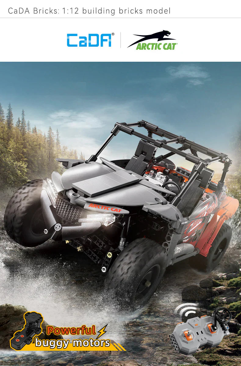 CaDA ARCTIC CAT Wildcat XX - RC Control - 1:12 686 Pieces Brick Model Kit C62006W