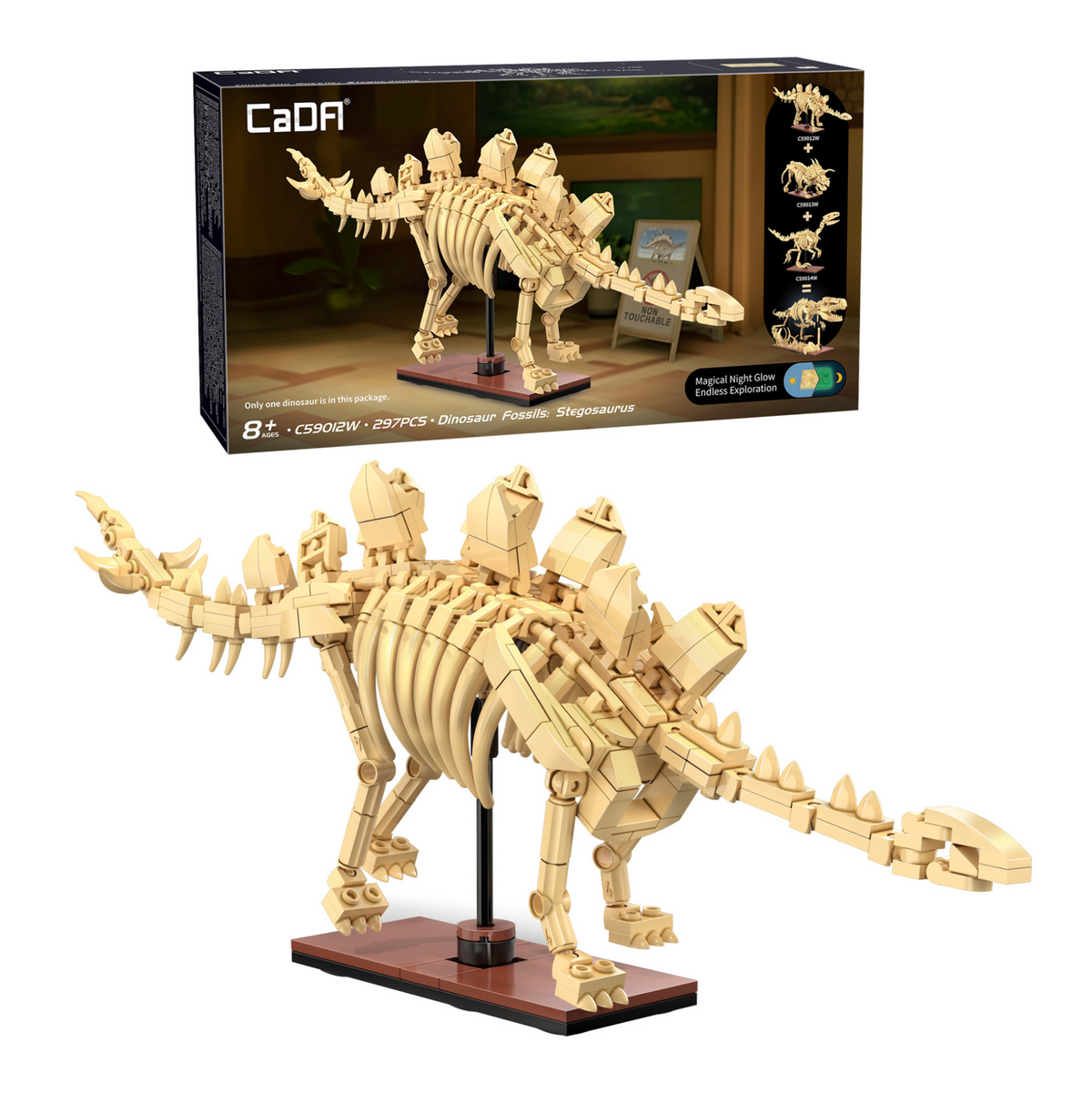 CaDA Creative Series Dinosaur Fossils: Stegosaurus - 297 pcs C59012W