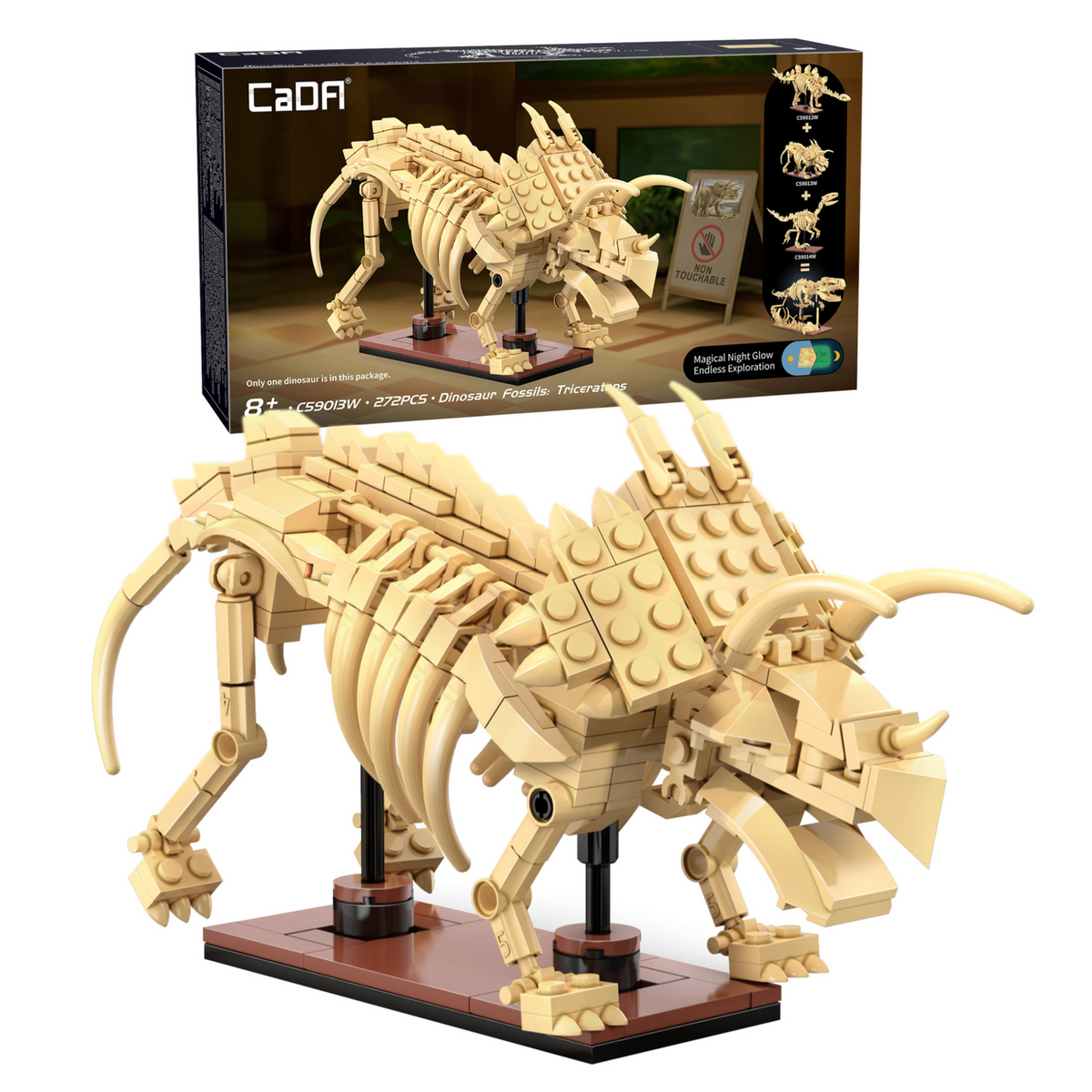 CaDA Creative Series Dinosaur Fossils: Triceratops - 272 pcs C59013W