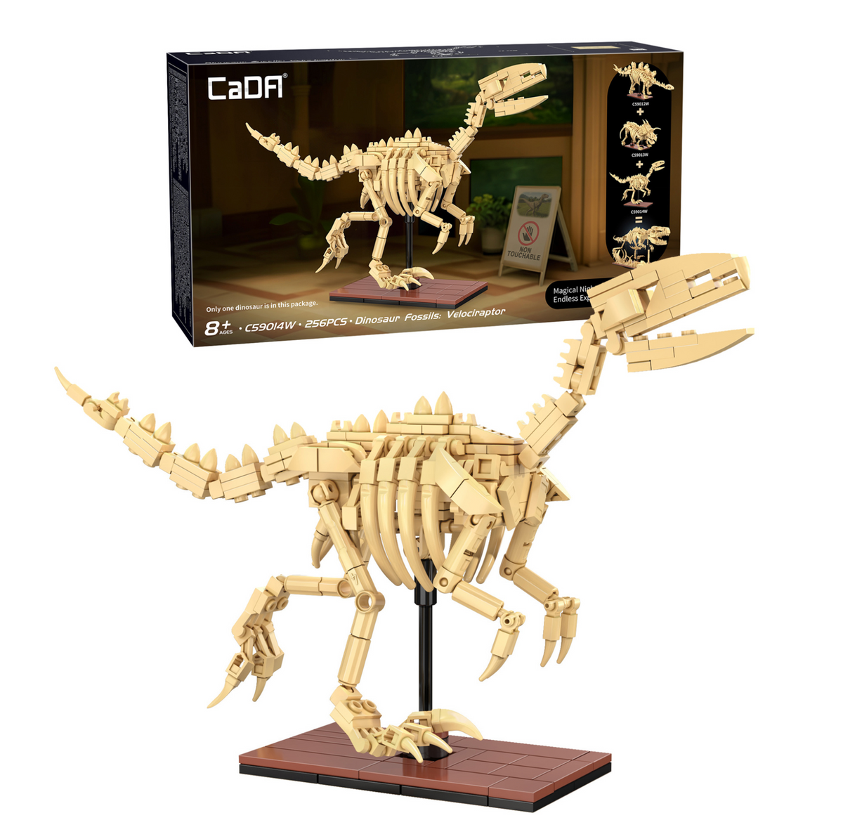 CaDA Creative Series Dinosaur Fossils: Velociraptor - 256 pcs C59014W