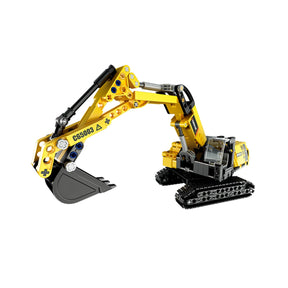 CaDA Construction Series Brick Model Kits (set of 4) Fork Lift, Dump Truck, Excavator & Loader