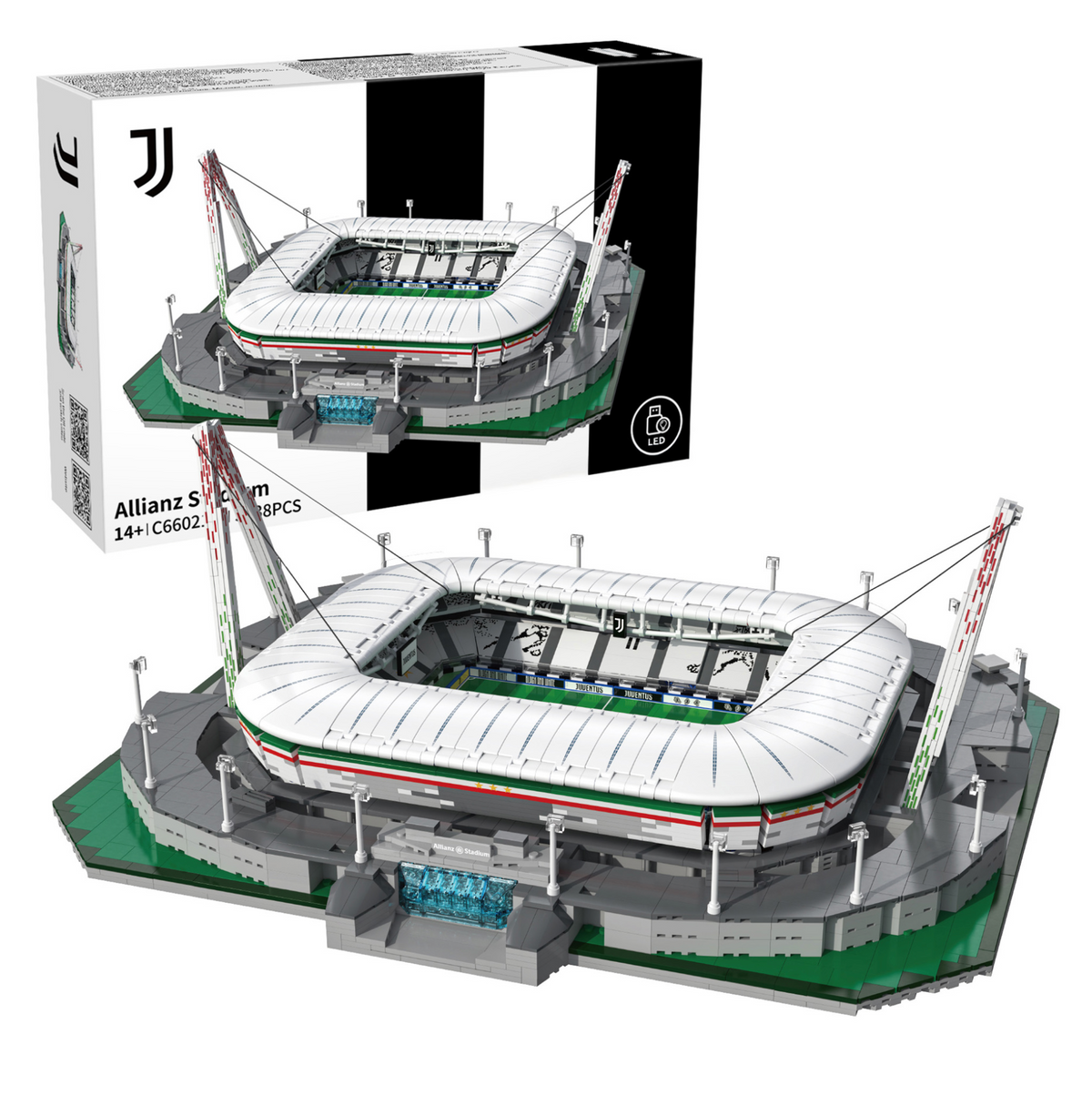 CaDA Juventus Allianz Stadium - Official License - 3638 Pieces Brick Model Kit C66021W