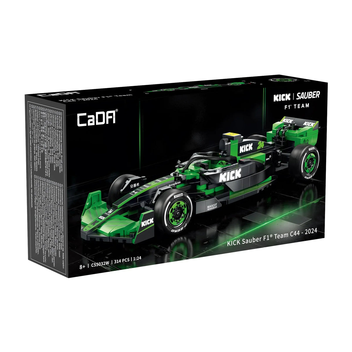 CaDA Kick Sauber F1 Team C44 (2024) 1:24 314 Pieces Brick Model Kit C55032W