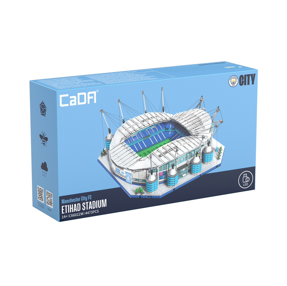 CaDA Manchester City Etihad Stadium - Official License - 4473 Pieces Brick Model Kit C66022W