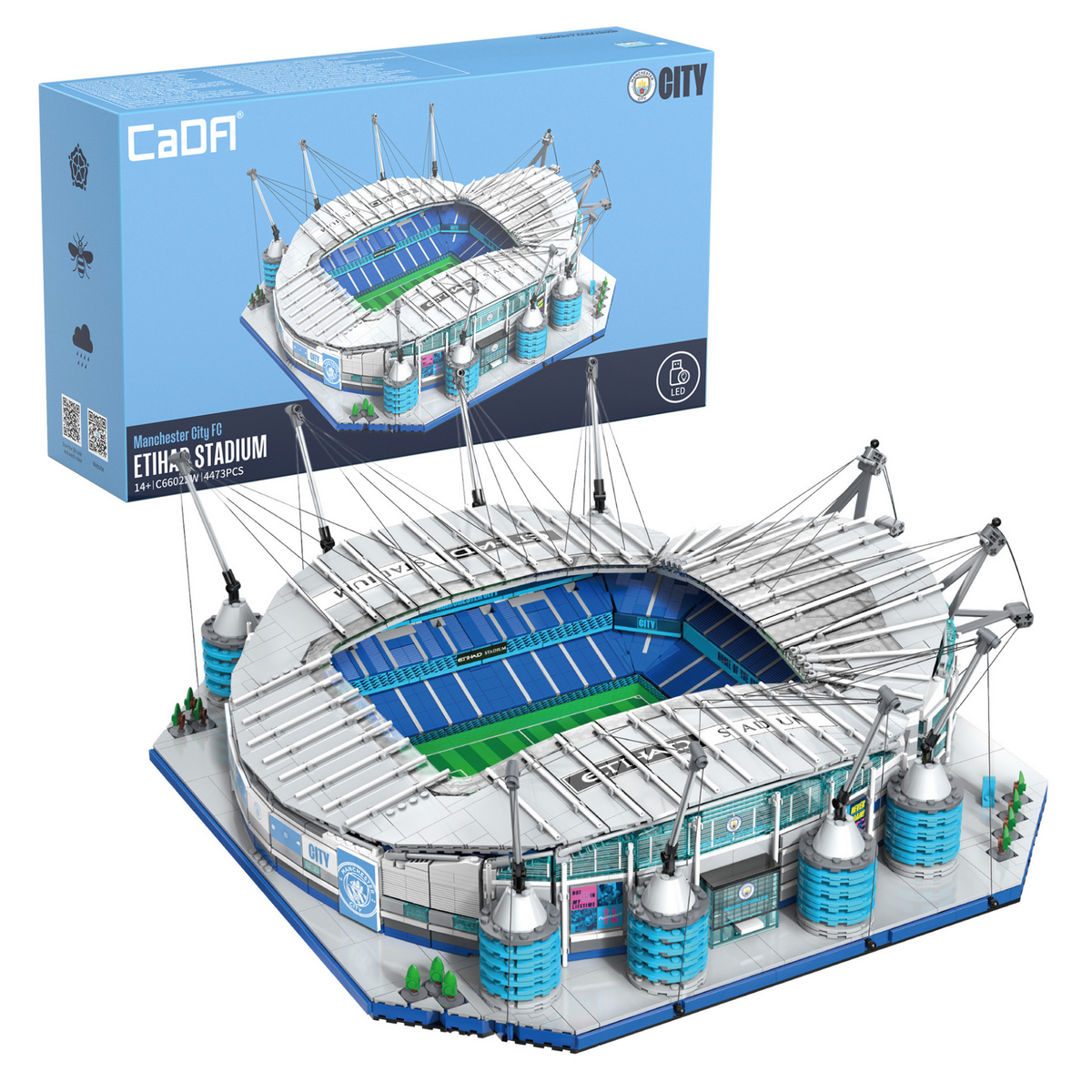 CaDA Manchester City Etihad Stadium - Official License - 4473 Pieces Brick Model Kit C66022W