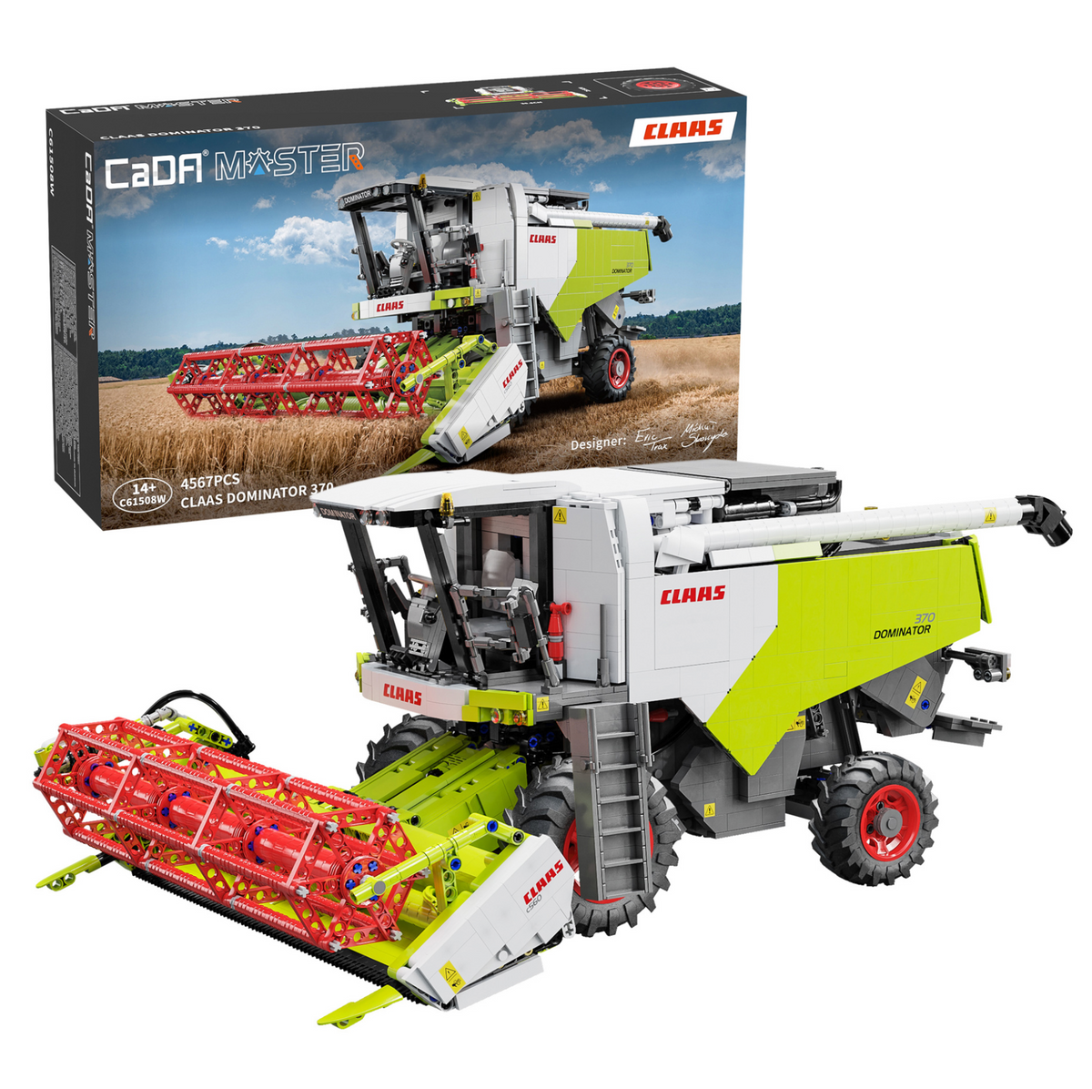 CaDA Master CLAAS Dominator 370 Combine Harvester - RC Control - 1:17 4567 Pieces Brick Model Kit C61508W
