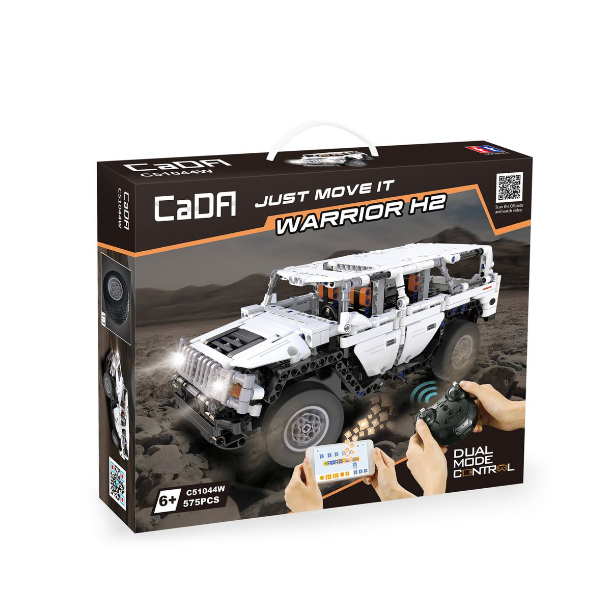 CaDA Warrior H2 Off-Roader - RC Dual Mode Control - 575 Pieces Brick Model Kit C51044W