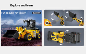 CaDA Construction Series Brick Model Kits (set of 4) Fork Lift, Dump Truck, Excavator & Loader