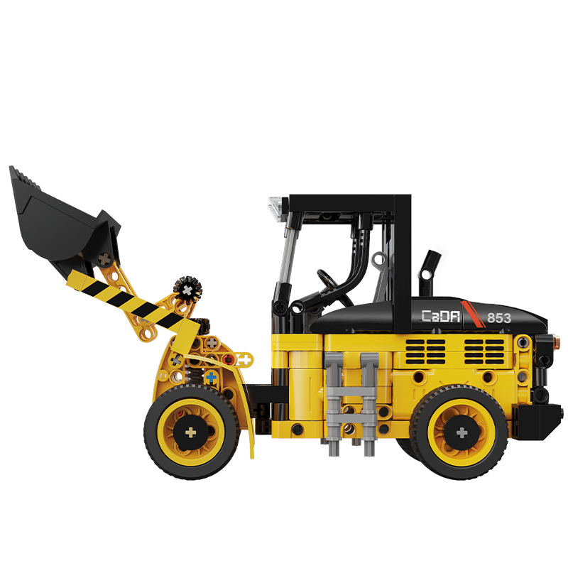 CaDA Construction Series Brick Model Kits (set of 4) Fork Lift, Dump Truck, Excavator & Loader