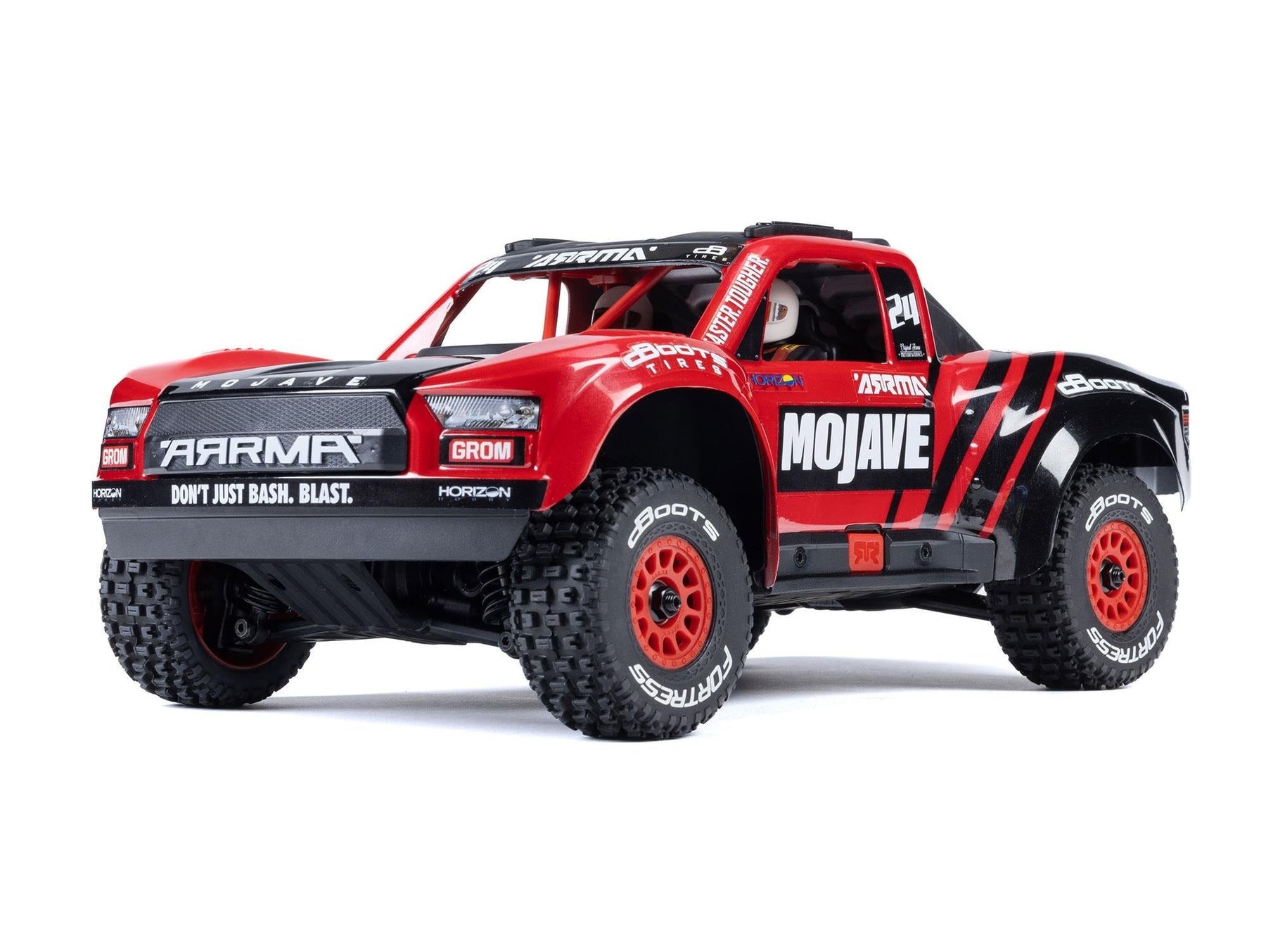 Arrma 1/18 Mojave Grom Mega 380 Brushed 4X4 Small Scale Desert Truck RTR Red C-ARA2104T1