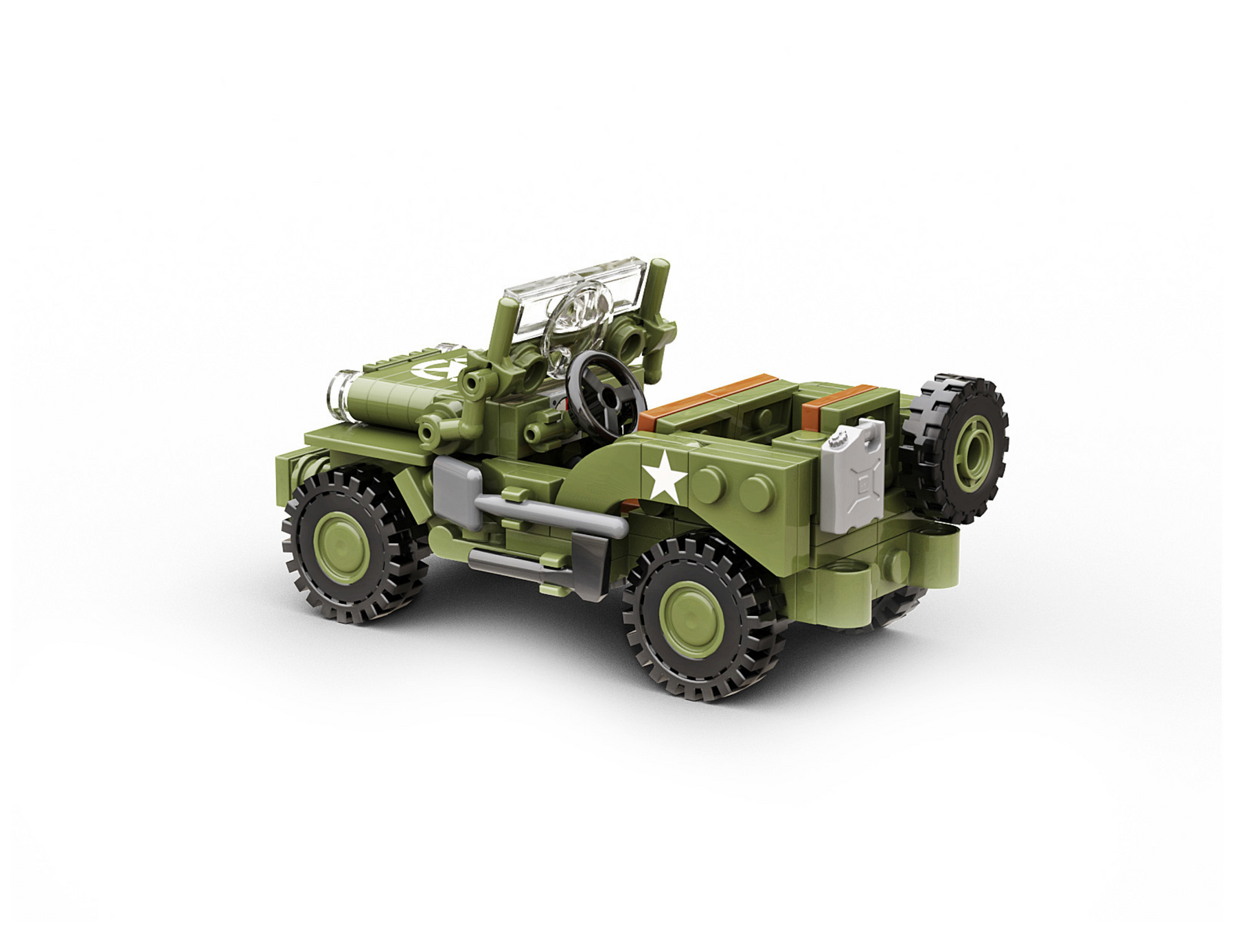 Build Army WW2 Willys MB Jeep Utility Vehicle - 1:33 Scale 178 Pieces - BA1101