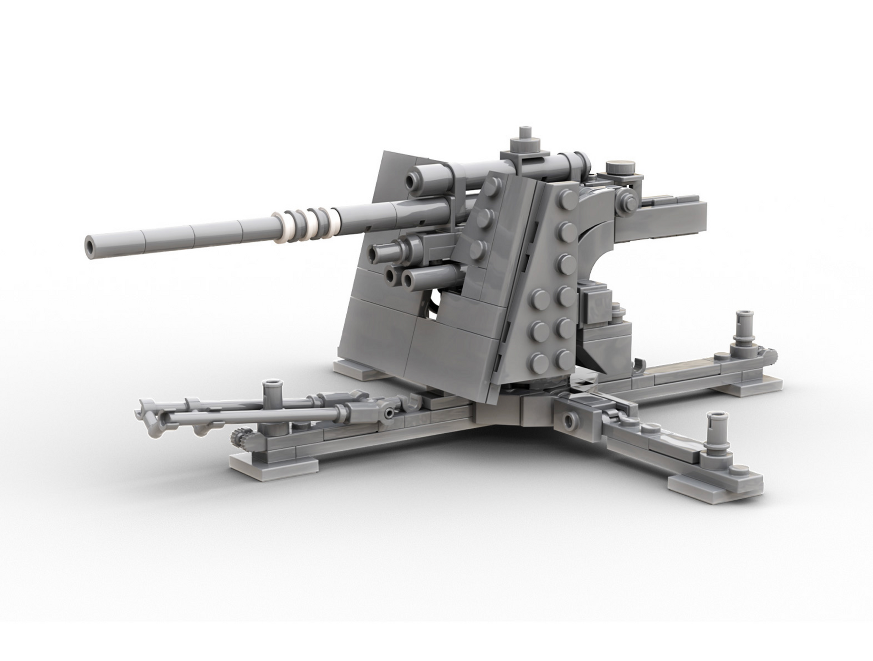Build Army WW2 88mm Flak 36 - German Artillery - 1:33 Scale 355 Pieces - BA0036