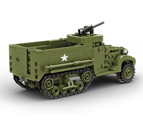 Build Army WW2 M3A1 Half-Track APC - American Armoured Personnel Carrier - 1:33 Scale 468 Pieces - BA1103