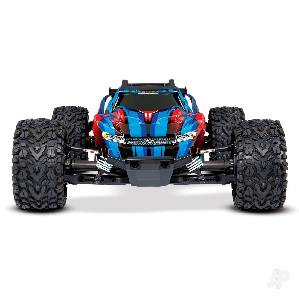 Traxxas Blue Rustler 4X4 VXL 1:10 4WD RTR Brushless Electric Stadium Truck - TRX67076-4-BLUE