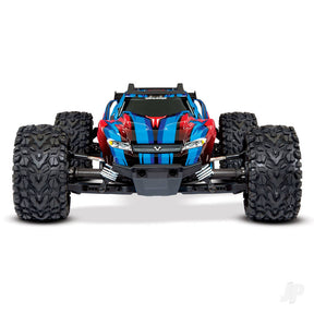 Traxxas Blue Rustler 4X4 VXL 1:10 4WD RTR Brushless Electric Stadium Truck - TRX67076-4-BLUE