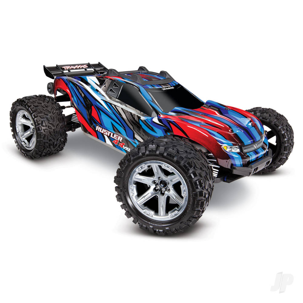Traxxas Blue Rustler 4X4 VXL 1:10 4WD RTR Brushless Electric Stadium Truck - TRX67076-4-BLUE
