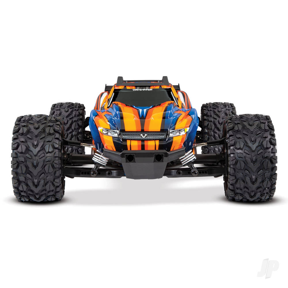 Traxxas Orange Rustler 4X4 VXL 1:10 4WD RTR Brushless Electric Stadium Tru - TRX67076-4-ORNG