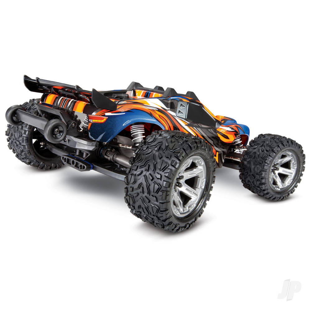 Traxxas Orange Rustler 4X4 VXL 1:10 4WD RTR Brushless Electric Stadium Tru - TRX67076-4-ORNG