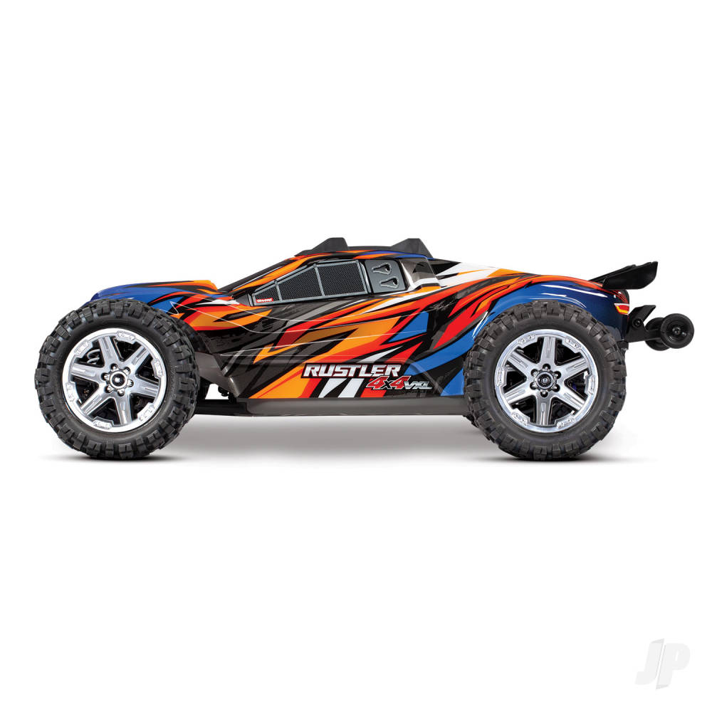 Traxxas Orange Rustler 4X4 VXL 1:10 4WD RTR Brushless Electric Stadium Tru - TRX67076-4-ORNG